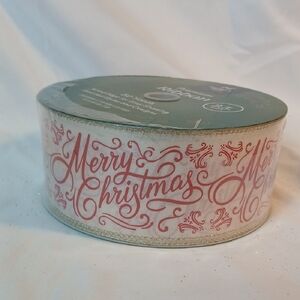 Merry Christmas Ribbon with Red Script